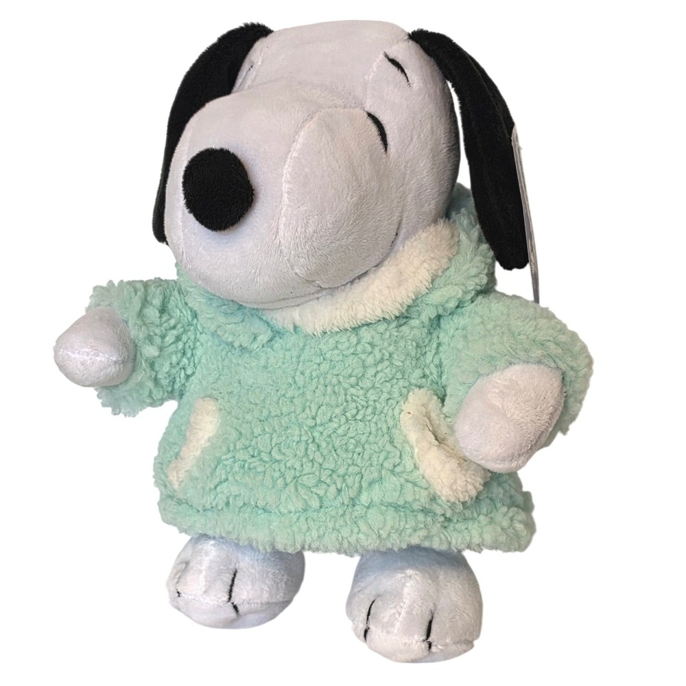 Peanuts Snoopy Plush Mint Green Sherpa Hoodie Soft Toy NWT 2024 Ruz